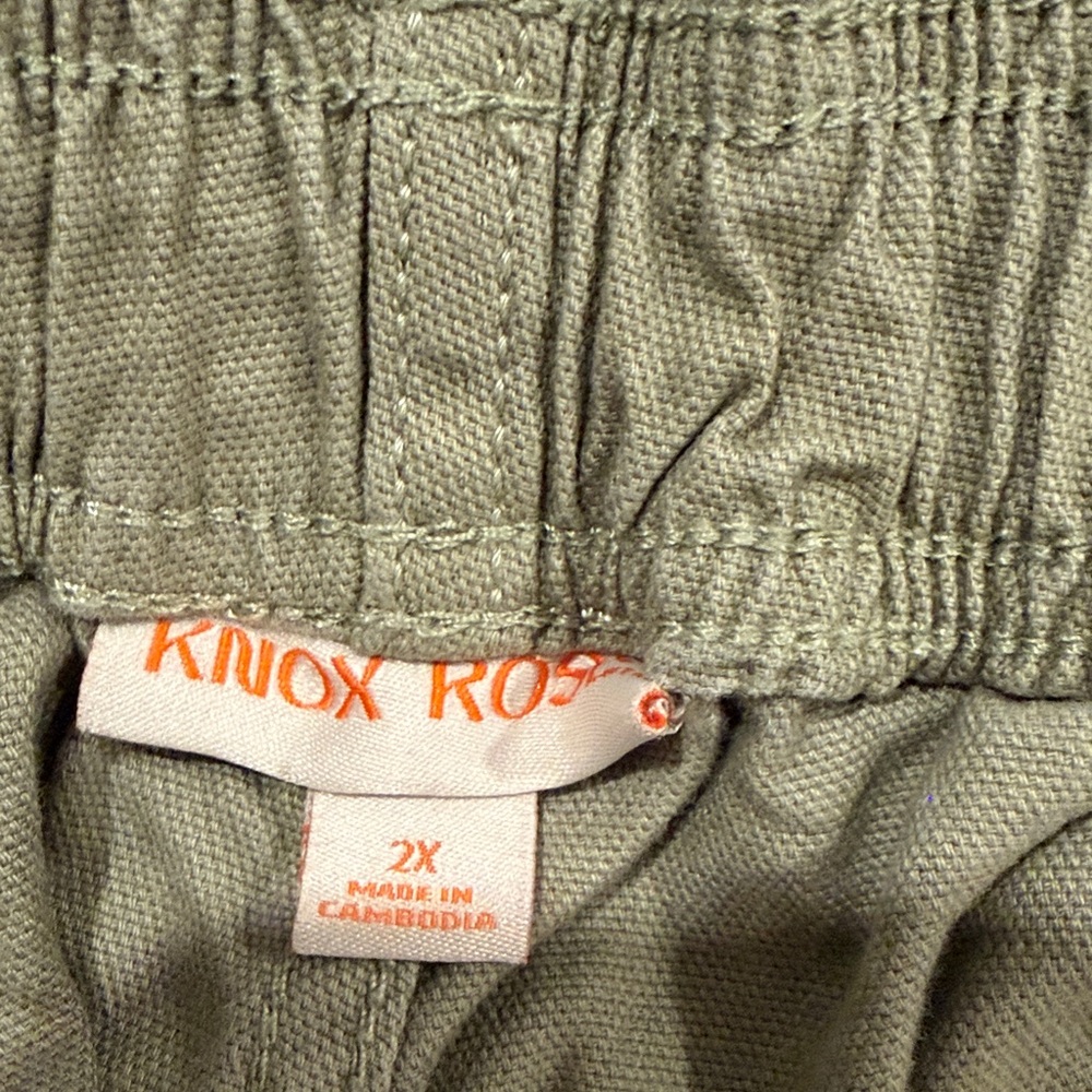 Knox Rose Olive Color Pants - Picture 2 of 6